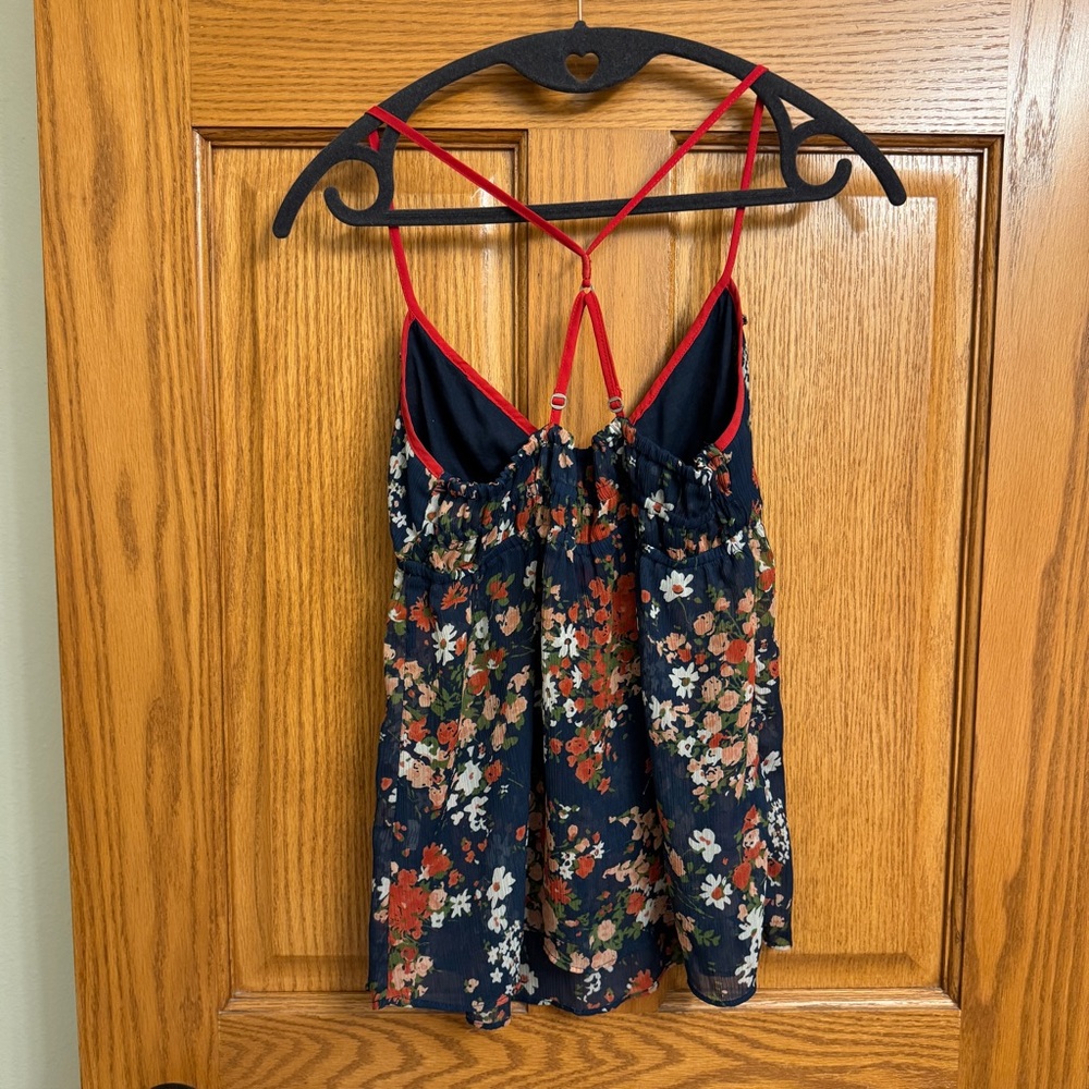 Gilly Hicks Floral Camisole in Navy and Red